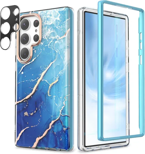 Miniatura 8 de Funda para Samsung Galaxy S23 Ultra con parachoques [sin protector de pantalla] + protector de cámara, TPU a prueba de golpes, protección de 360°