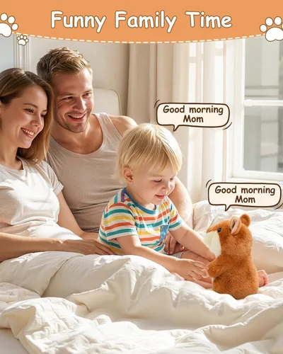 Miniatura 4 de Hámster parlante de peluche que repite lo que dices de Halobang, regalo para niños Marrón