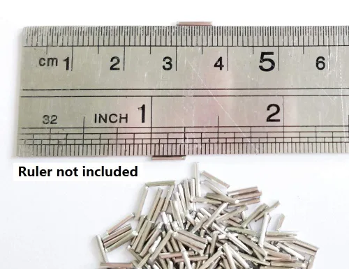 Miniatura 5 de Pasadores de medios de tamboreado de acero inoxidable de 2.5 libras para tamboreador, 0.039 pulgadas de diámetro, 0.255 pulgadas de longitud