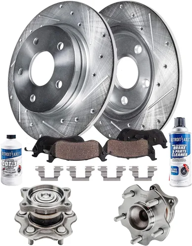 Miniatura 58 de Detroit Axle - Rotores de freno para Toyota Avalon 2020-2021 Camry 2020-2024, repuesto de rotores de freno de disco perforados y ranurados: rotor