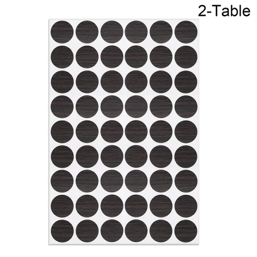 Miniatura 2 de uxcell Calcomanías autoadhesivas de plástico texturizado para agujeros de tornillo, calcomanías autoadhesivas para muebles de madera, gabinetes