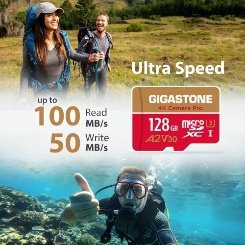 Miniatura 2 de 【Recuperación de datos de 5 años】 Tarjeta Micro SD de 128 GB, grabación de video 4K para GoPro, cámara de acción, DJI, Drone, Nintendo Switch, R/W