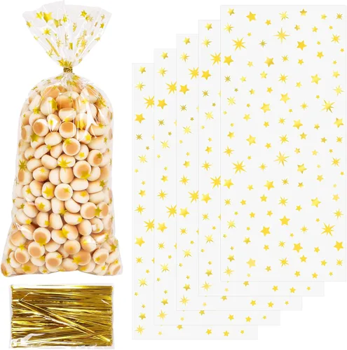 Miniatura 15 de DIYASY Paquete de 180 bolsas de celofán de Halloween, bolsa de plástico para dulces para niños, bolsas transparentes para aperitivos, recuerdos