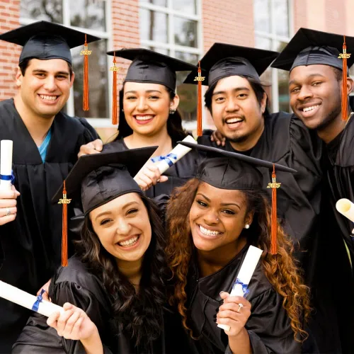 Miniatura 20 de Borla 2025, 1 unidad, borla de graduación para graduados 2025, borla 2025 con dijes de fecha dorada 2025 para fiestas de graduación, ceremonias