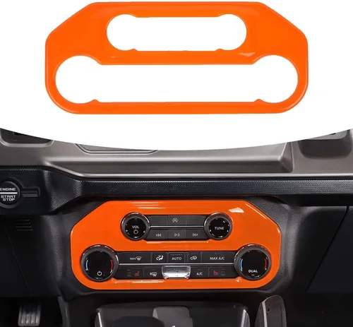 Miniatura 9 de RAZPOY para Bronco Cubierta del Panel del Interruptor de Aire Acondicionado, Moldura del Botón A/C de la Consola Central Compatible con Accesorios