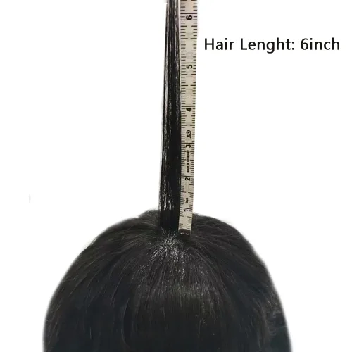 Miniatura 6 de Mens Toupee Hair Piece For Men Real Human Hair System Replacement For Men Fine Mono Toupee For Men Hair Prosthesis Mens Hairpiece Protesis Capilar