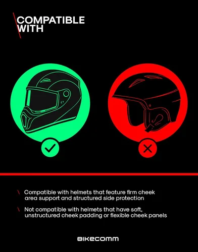 Miniatura 10 de BIKECOMM BK-S2 Intercomunicador de auriculares Bluetooth para motocicleta, altavoces inalámbricos de alcance de 3,937.0 ft, sistema de comunicación