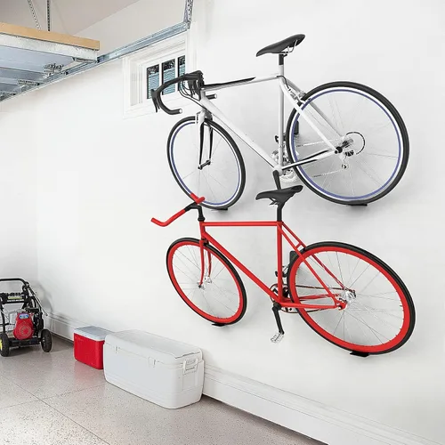 Miniatura 2 de WALMANN Paquete de 2 soportes para pedales de bicicleta, soporte de pared horizontal resistente para pared de garaje, soporte de exhibición