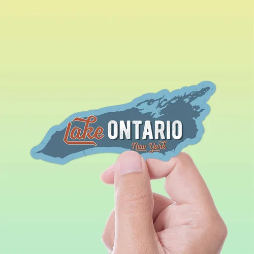 Miniatura 2 de Calcomanía para parachoques del auto del lago Ontario, lindo recuerdo del norte del estado de Nueva York para vaso Hydroflask, calcomanía