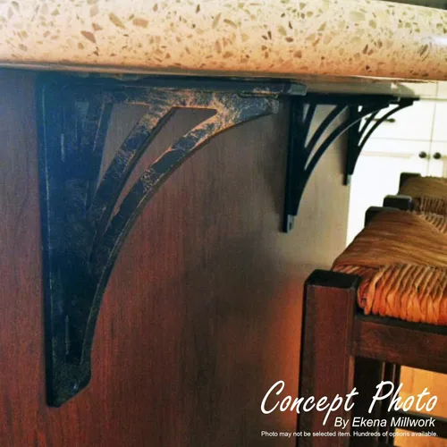Miniatura 10 de Ekena Millwork BKTM02X10X12TGLABS Soporte de metal, 2 pulgadas de ancho x 10 pulgadas de profundidad x 12 pulgadas de alto, latón envejecido