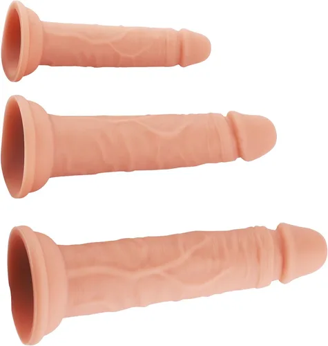 Miniatura 5 de Juegos de entrenamiento de enchufe anal, consolador anal de silicona de 3 tamaños con fuerte ventosa para hombres, juguetes sexuales para mujeres
