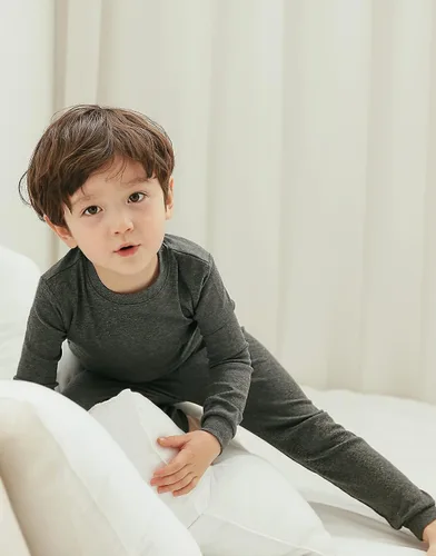 Miniatura 4 de VAENAIT BABY - Pijama de algodón básico liso para niños y niñas de 12 meses a 12 años, conjunto de ropa de dormir