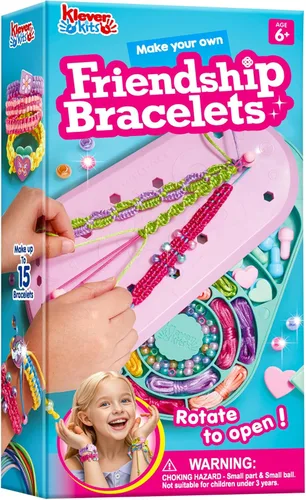 JOVA Klever Kits - Kit de fabricación de pulseras de la amistad, artes y manualidades para niños de 6 a 12 años, regalo de cumpleaños para