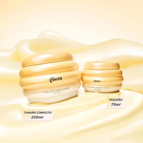 Miniatura 10 de Gisou Honey Gloss Ceramide Therapy Mascarilla para el cabello – Reparación profunda e hidratación con miel Mirsalehi, ceramidas y ácido hialurónico