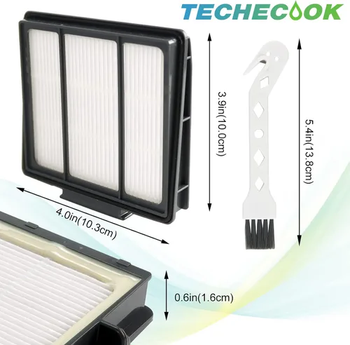 Miniatura 3 de Paquete de 6 filtros de repuesto RVFFK950 para Shark Robot y 8 cepillos laterales RVSBK950 de repuesto para robot Shark ION