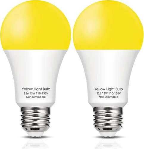 Miniatura 10 de Bombillas LED para exteriores, equivalente a 40 W, color amarillo ámbar, luces LED para exteriores, 6 W, 500 lúmenes, 2000 K, para luces de porche