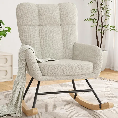 Silla Mecedora para Guardería, Sillas Mecedoras Teddy para Bebé de Guardería, Silla de Lactancia Moderna para Amamantar, Mecedora de Guardería para