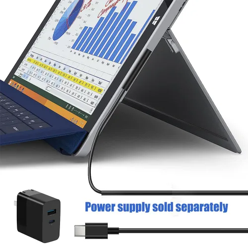 Miniatura 7 de Cable de carga Surface Connect a USB-C de 15 V/3 A compatible con Microsoft Surface Pro 3/4/5/6/7, Surface Laptop 3/2/1, Surface Go, Surface