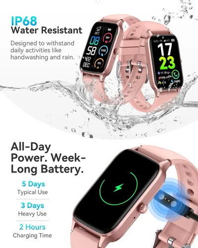 Miniatura 6 de Rastreador de actividad física para mujeres y hombres, reloj inteligente de actividad compatible con Android iPhone, contador de pasos con más