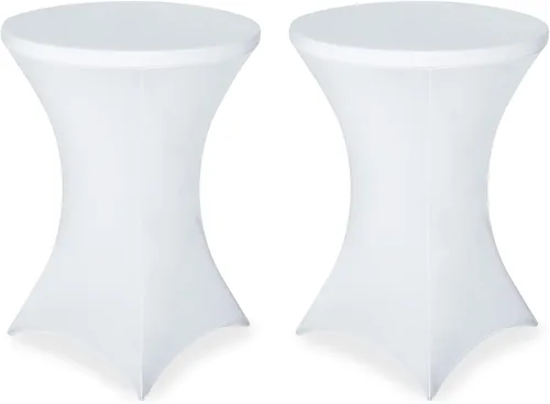 Miniatura 32 de FestiCorp Cubierta de Mesa de Spandex, Manteles Ajustados para Cóctel, Cubiertas de Mesa Redondas Elásticas Highboy para Fiesta, DJ, Bar, Boda, Rosa
