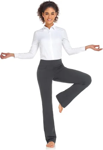 Miniatura 10 de Safort Pantalones de yoga con entrepierna de 28" 30" 32" 34"más amplios en la parte inferior para botas altas, 4 bolsillos, UPF50+