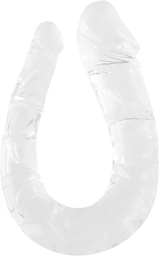 Miniatura 7 de Consolador realista de doble extremo para adultos, lesbianas, consoladores de doble cara para mujeres, impermeable, flexible, doble pene con eje