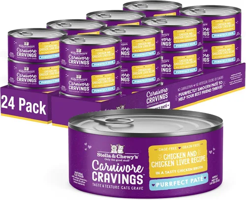 Miniatura 21 de Stella & Chewy's Carnivore Cravings Purrfect Paté - Alimento húmedo prémium sin granos para gatos, receta de atún y calabaza, alto en proteínas