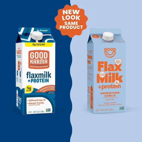 Miniatura 4 de Good Karma Leche de Lino de Vainilla Sin Azúcar +Proteína, 64 Onzas, 5g Proteína Vegetal + 1200mg Omega-3 Por Porción, Alternativa de Leche No