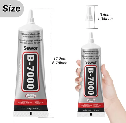 Miniatura 7 de B-7000 Pegamento transparente para manualidades de diamantes de imitación, joyería y pegamento de cuentas B7000 Semi Fluido de alta viscosidad