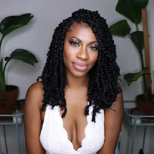 Miniatura 107 de BOHOBABE Cabello de Ganchillo Pre-retorcido Passion Twist de 14 Pulgadas Cabello Corto Ombré Gris Pre-enrollado de Ganchillo Passion Twist para Gris