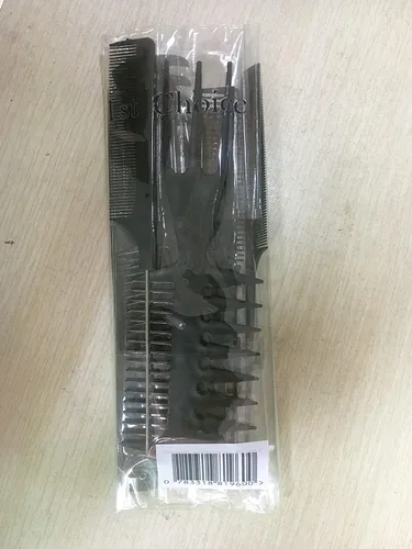 Miniatura 4 de Juego de peines para peinados profesionales. 10 piezas., Negro