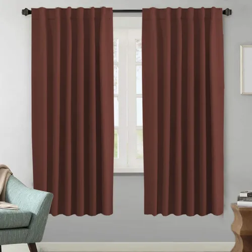 Miniatura 75 de H.VERSAILTEX Cortinas opacas con aislamiento térmico, paneles de tratamiento de ventana, cortinas opacas para oscurecer la habitación, cortinas Gris