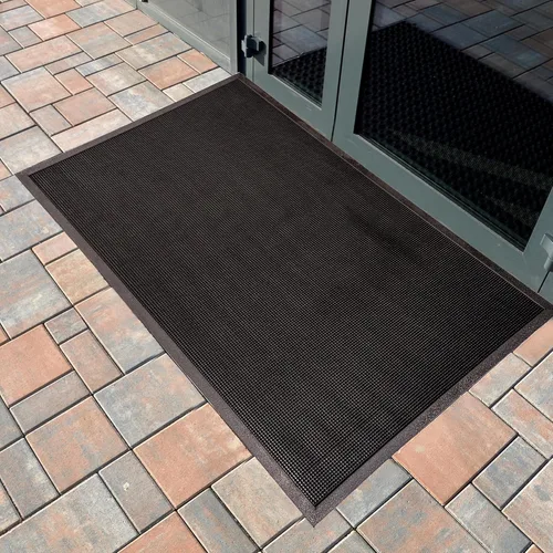 Miniatura 5 de Alfombrilla de entrada de goma de alta resistencia para áreas exteriores de Durable Corporation., 36" x 72", Negro, 1