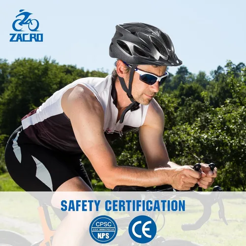 Miniatura 7 de Zacro Adult Bike Helmet, Lightweight Bicycle Helmet with Removable Pads and Visor, CPSC Certified Safety Helmet for Men Women, Mountain Road Cycling