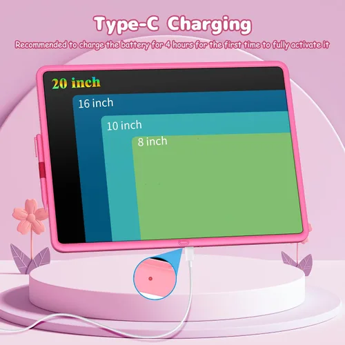 Miniatura 6 de Tableta de escritura LCD de 15 pulgadas para niños, tablero de dibujo colorido y juguetes educativos, regalos para niñas de 3 a 8 años, tablero