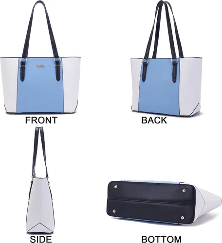 Miniatura 5 de YZAOLL Monederos para mujer, de piel sintética, tamaño mediano, grande, bolso de hombro, bolso de mano