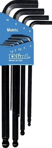 Miniatura 6 de EKLIND 17222 - Llave allen hexagonal de doble bola en L - Extra larga pulgadas/MM (2 juegos de 22 piezas) Paquete de 1 y llave Allen hexagonal