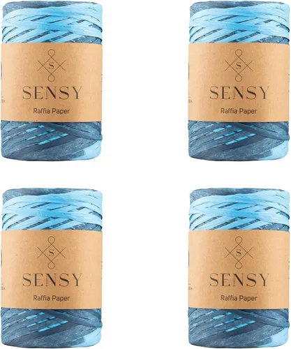 Miniatura 31 de Sensy Premium - Papel de rafia, 438 yardas, cinta de papel (verde)
