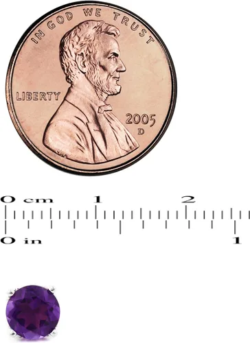Miniatura 4 de Aretes de oro blanco macizo de 14 quilates, 0.236 in redondos cada uno