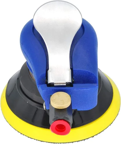 Miniatura 6 de Lijadora orbital aleatoria de aire de 5 pulgadas, herramienta neumática de lijadora de palma con 10 piezas de lija, lijadoras de aire para trabajo