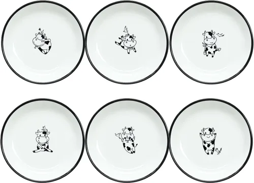 Miniatura 17 de Divertidos platos de cerámica con diseño de vaca y pájaro de caricatura, platos de condimentos, cuencos de sushi y soja, platos de aperitivo, platos