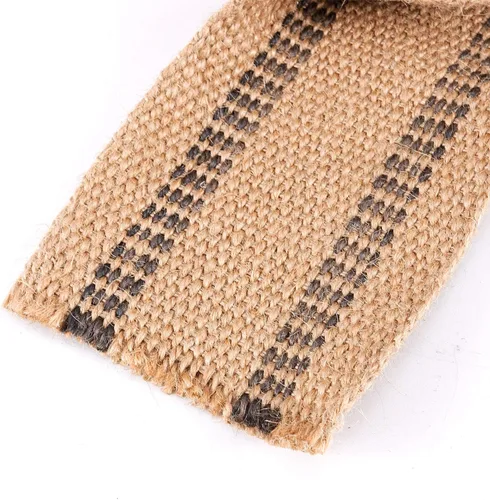 Miniatura 4 de ZOENHOU Correas de yute para tapicería de 3.5 pulgadas x 21.8 yardas, correas de yute grueso para silla de muebles, correas naturales con rayas