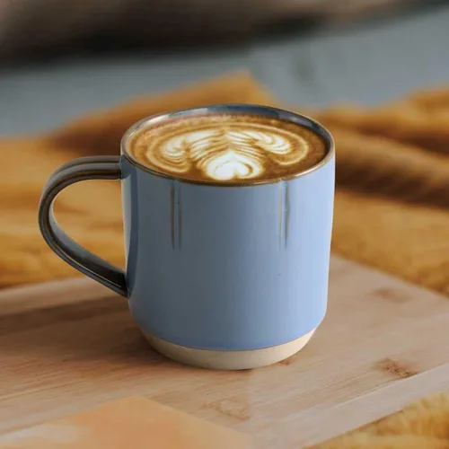 Miniatura 5 de Taza de café de cerámica de 8 oz con asa hecha a mano en estilo japonés café americano latte adecuado para la oficina y el hogar cafetería