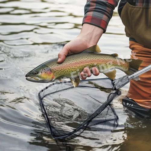 Miniatura 2 de Neween Red de pesca, plegable plegable telescópica de aterrizaje de peces, material de nailon duradero red de aterrizaje de malla para fácil captura