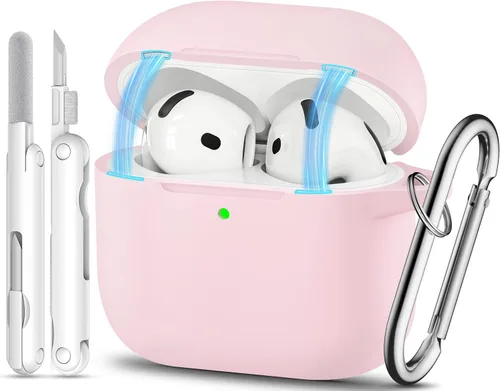 para estuche AirPods 4, TNSNK - Funda de silicona para AirPod 4 compatible con Apple Airpods de 4ª generación, estuches protectores a prueba de