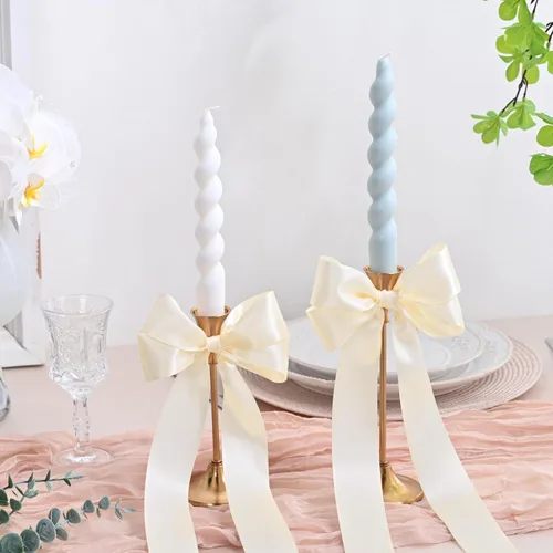 Miniatura 6 de Cinta de satén blanca antigua de doble cara de 1-1/2 pulgadas x 50 yardas, cinta de poliéster para envolver regalos, día de San Valentín, bodas