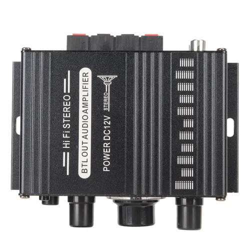 Miniatura 8 de Amplificador de potencia, AK-160BT Bluetooth 5.0 audio estéreo, receptor amplificador de 2 canales 20 W x 2, mini amplificador de potencia