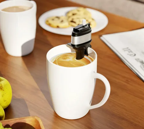 Miniatura 3 de The Motor Mixer por HMC - Novedoso mezclador de café con motor de barco, mini agitador de motor de barco, funciona con tazas, tazas y vasos