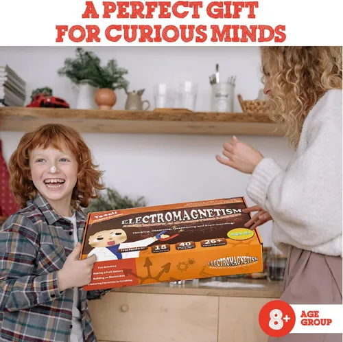Miniatura 7 de Teenii Kit de electricidad y magnetismo para niños, experimentos científicos STEM con circuitos eléctricos, juguete educativo de física, juego