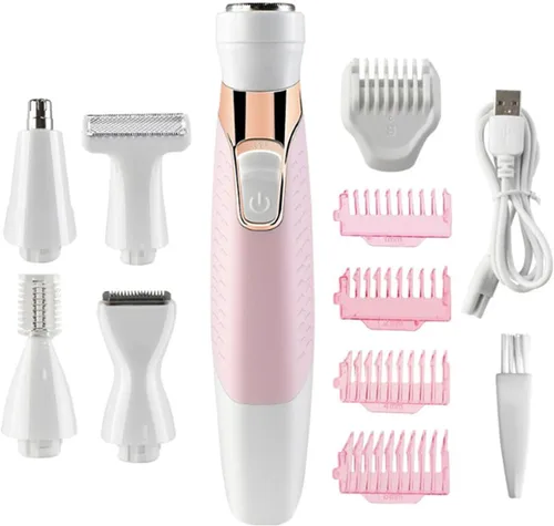 Maquinillas de afeitar eléctricas para mujeres, removedor de vello facial para mujeres, cara, cejas, nariz, piernas, púbico, bikini, recortador,